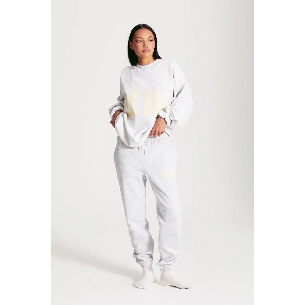 The BAR Varsity Sweatpants Size XL Womens Gray Oversized Relaxed Fit Logo